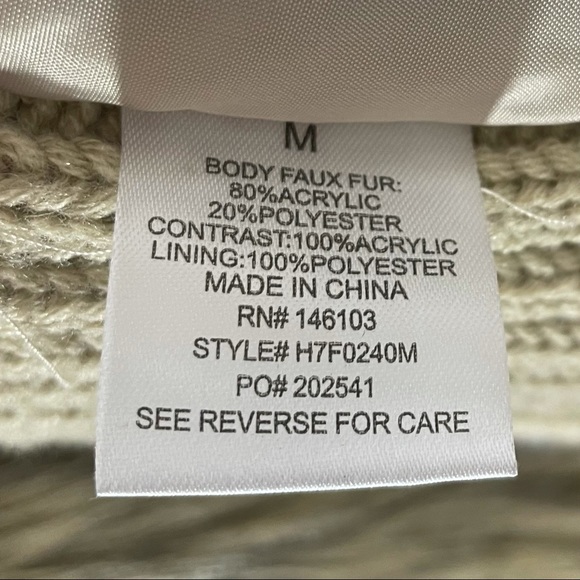 HIPPIE ROSE Juniors Faux Fur Vest with Knit Back - Sz. Medium - Picture 9 of 10